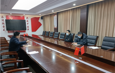 绍兴市生态环境局上虞分局局长胡四海一行到浙江ag贵宾会开展“三服务”工作